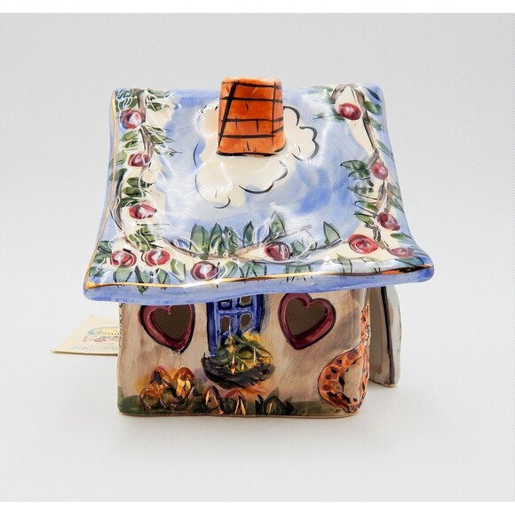 Blue Sky Clayworks BLUE SKIES Tea Light House Heather Goldminc Small 2001 - Picture 5 of 11